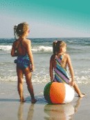 Kinder am Ostseestrand